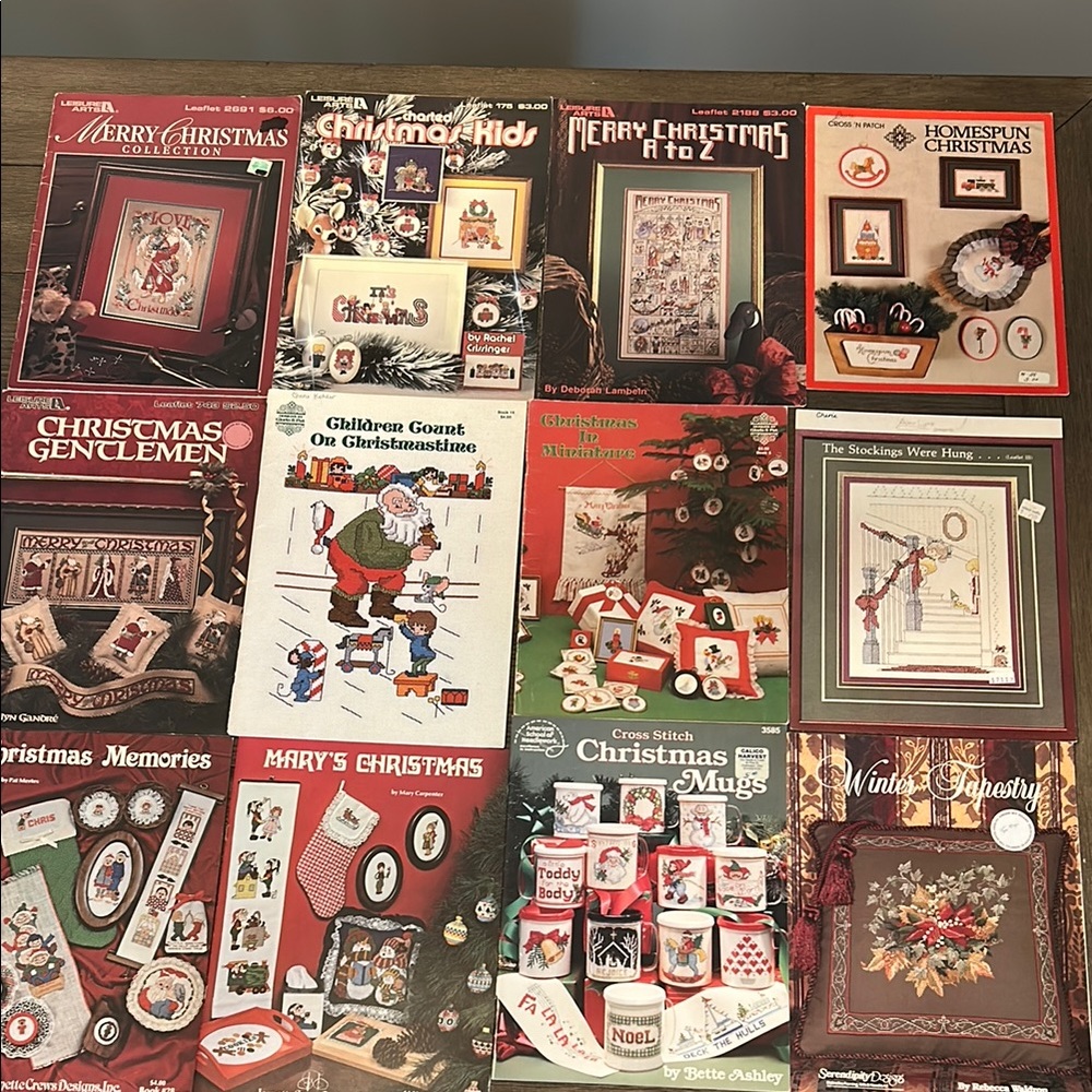 Vintage Christmas Cross Stitch Pattern Collection 12 pieces